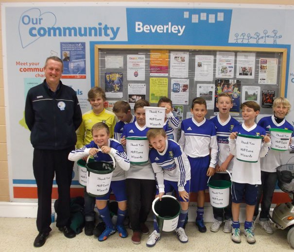 Beverley Shoppers Support Mill Lane Wizards U12s Tesco Bag Pack