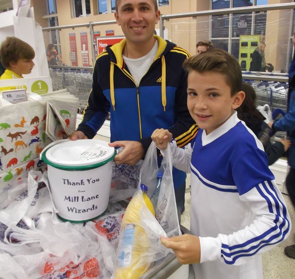 Beverley Shoppers Support Mill Lane Wizards U12s Tesco Bag Pack