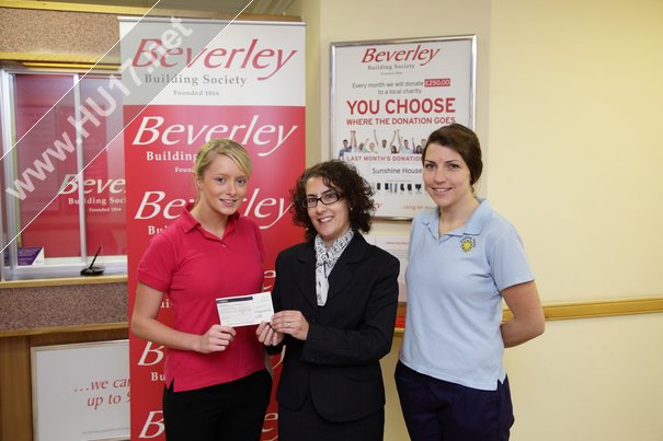 Sunshine House Grateful For Donation From Beverley Building Society