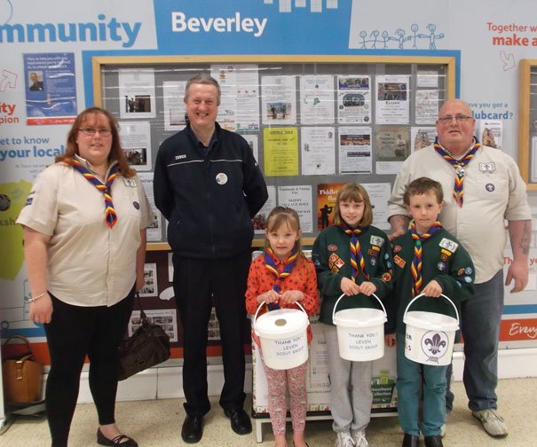 Leven Scouts Boost Funds Packing Bags At Tesco