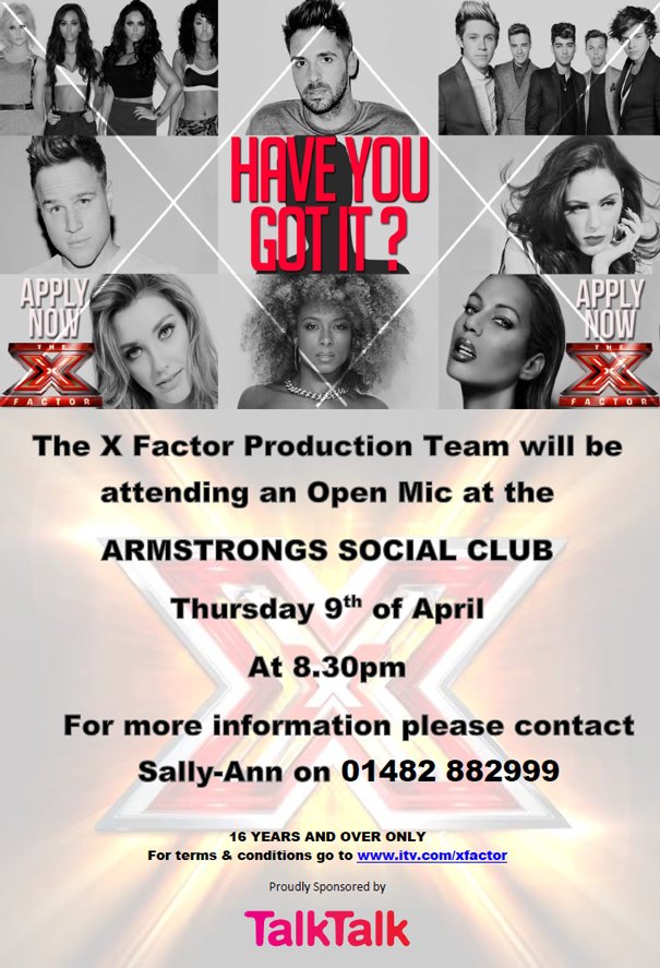 The X-Factor is Coming To Beverley To Seek Out Fresh Talent