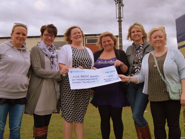 Beverley Rugby Club Present H.E.R Breast Friends With Over £1000