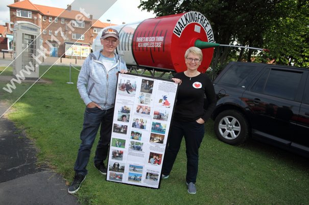 Former Addict Uses Giant Syringe To Reach Out To People in Beverley