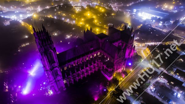 Drone Captures Stunning Image of Purple Minster