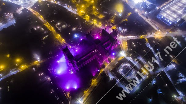 Drone Captures Stunning Image of Purple Minster