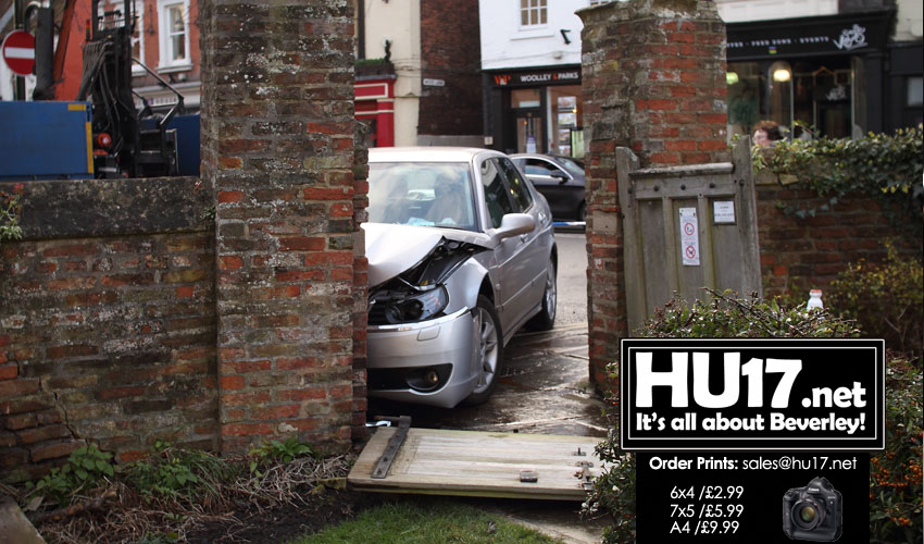 St Mary’s Church Wall Badly Damaged After Car Crashes Through Gate