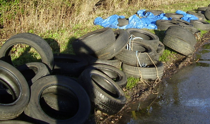 Appeal For Witnesses After 50 Tyres Fly-tipped Off A164 Near Skidby