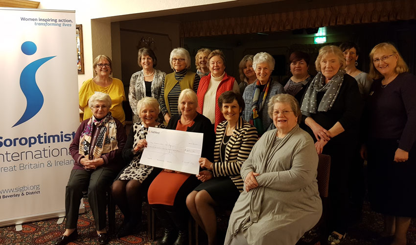 Soroptimist International Present Macmillan Nurses With Funds Raised