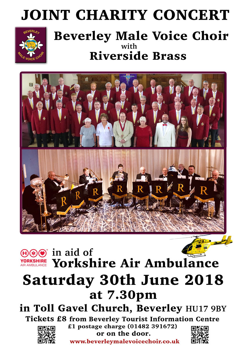 Beverley Male Voice Choir To Host Joint Concert With Riverside Brass