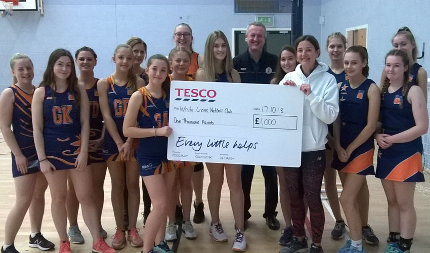 White Cross Netball Club Awarded £1000 By Tesco Beverley