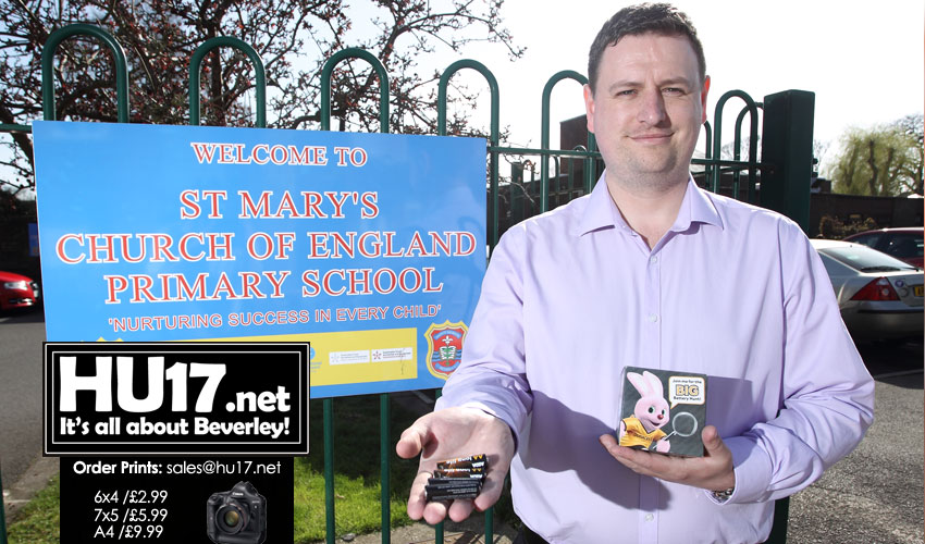 Local Councillor Backs St Mary's School Big Battery Hunt