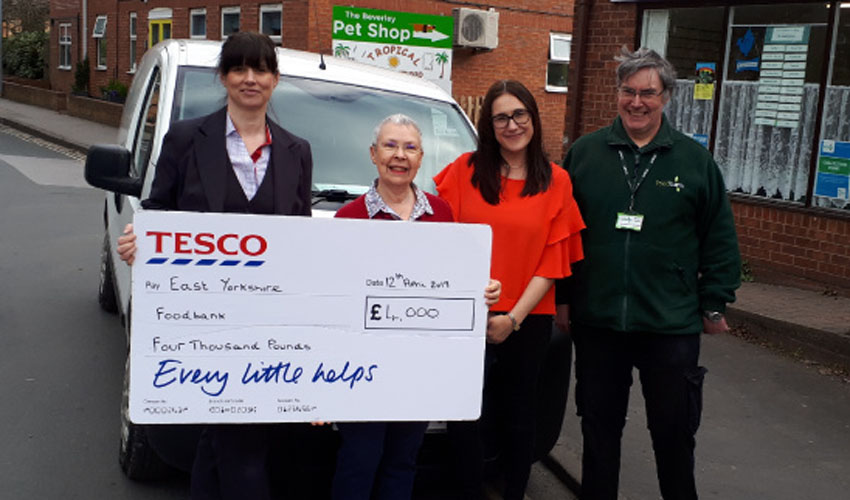 East Yorkshire Foodbank Award Thousands Of Pounds By Tesco