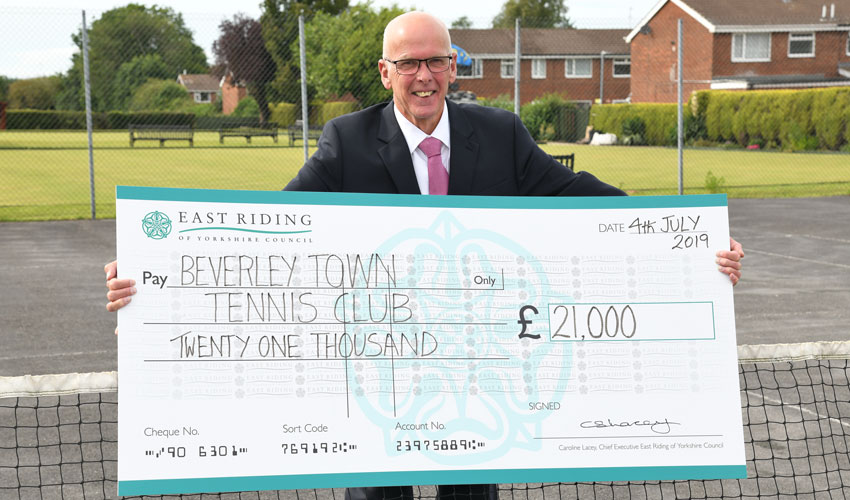 Beverley Town Tennis Club Celebrate Commuted Sums Grant