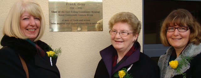 Garden at East Riding Community Hospital, Beverley dedicated to Frank Gray 1941 – 2011