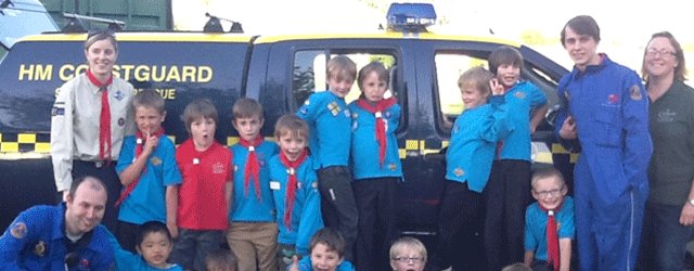 Coastguard Rescue Officers Show Beaver Scouts How To Stay Safe