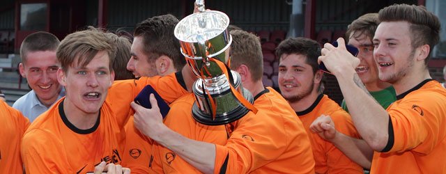 Danny Earl Strike Wins The Cup For Beverley Town