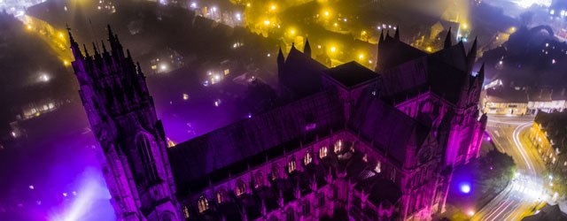 Drone Captures Stunning Image of Purple Minster