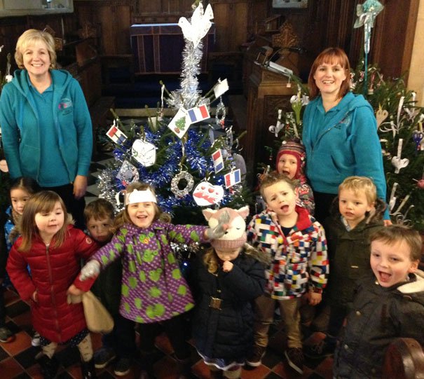 Christmas Trees Decorated By Community Groups In Cherry Burton HU17