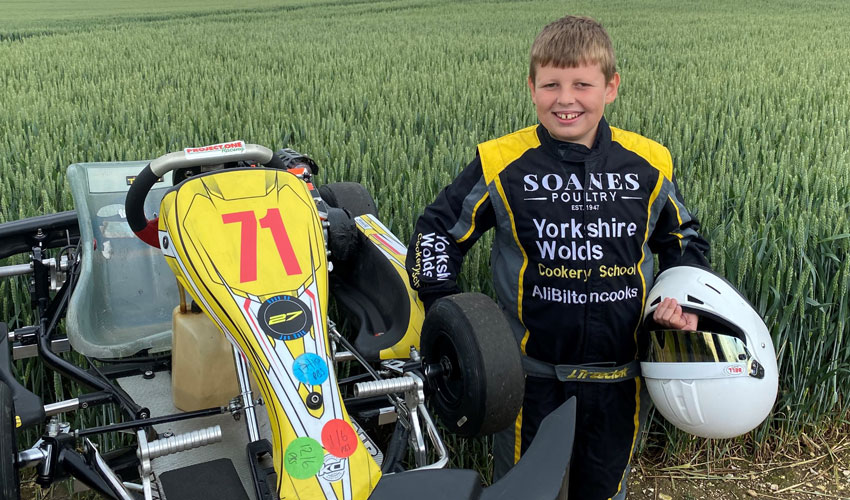 East Yorkshire Poultry Business Sponsors Promising Junior Kart Racer