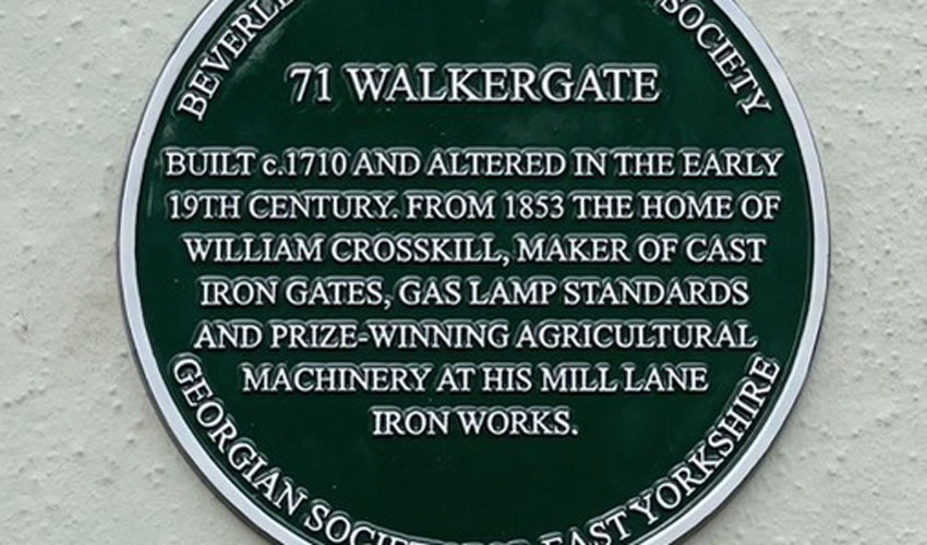 Plaque Unveiled To Honour Victorian industrialist William Crosskill