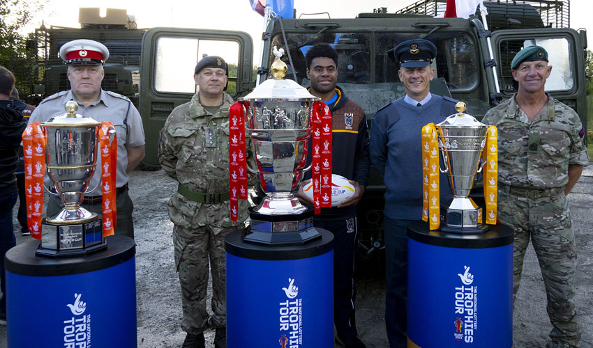 Defence School of Transport Welcome Rugby League World Cup Trophies Tour