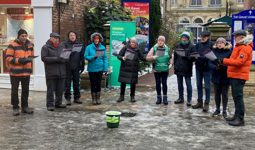 Samaritans Sing Carols In Christmas Snowy Beverley